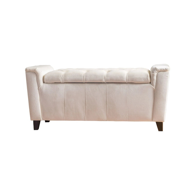 Pouf de rangement polyvalent avec siège rembourré
