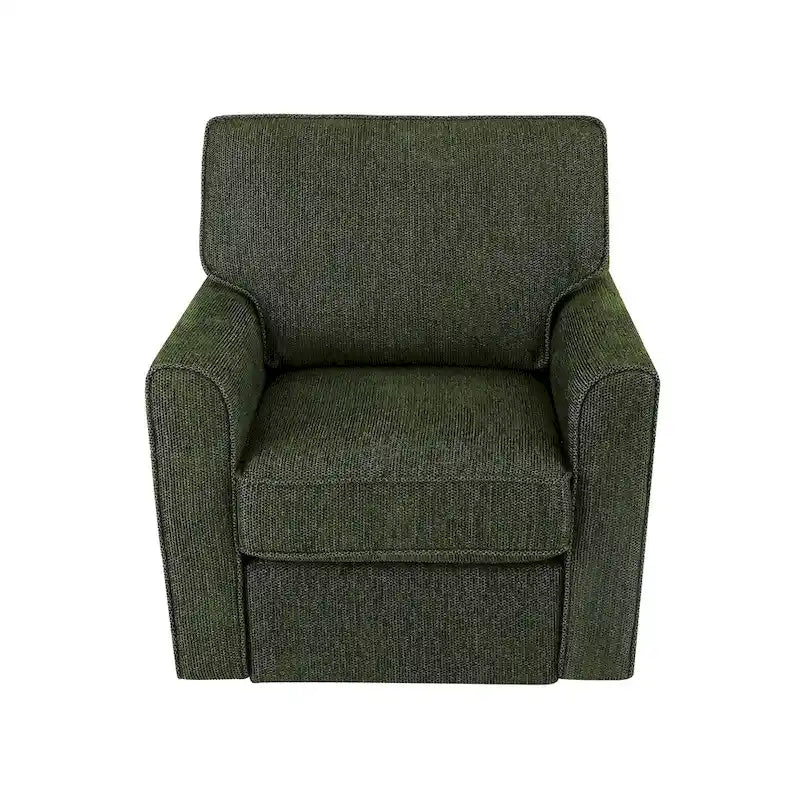 Fauteuil d'appoint baril en chenille grise, pivotant à 360°, poches latérales, accoudoirs arrondis ergonomiques