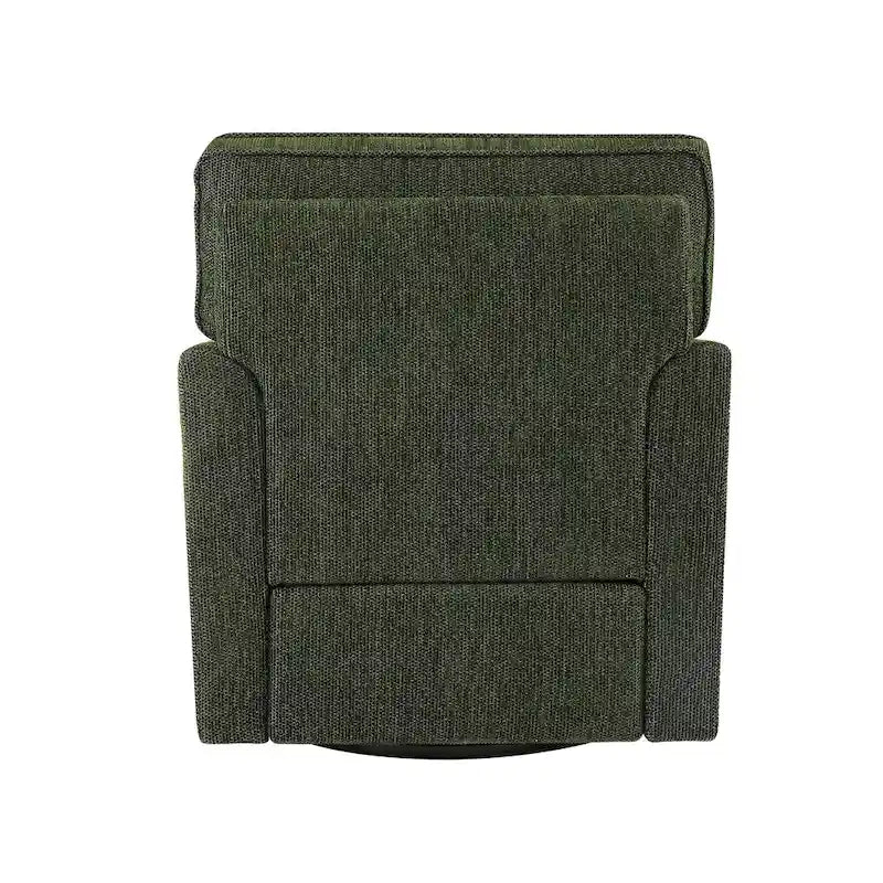Fauteuil d'appoint baril en chenille grise, pivotant à 360°, poches latérales, accoudoirs arrondis ergonomiques