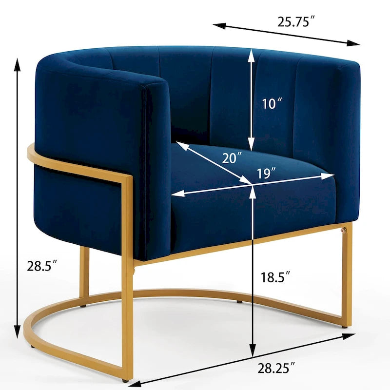Fauteuil d'appoint en velours crème, pieds en métal noir, dossier incurvé TB117 Mousse
