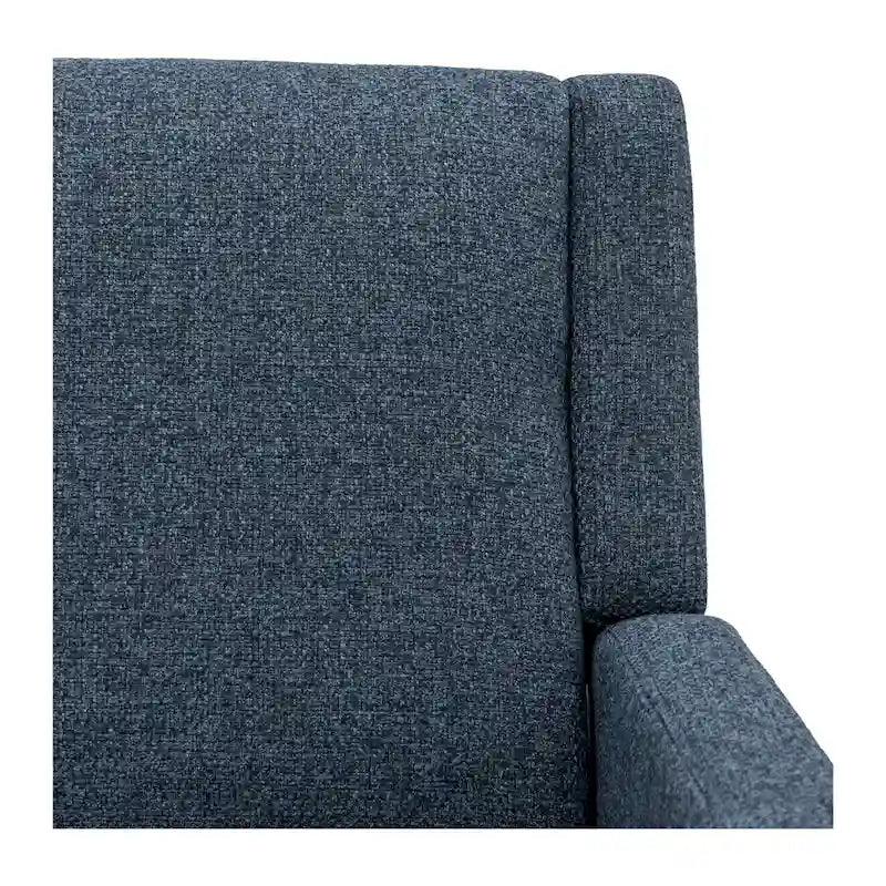 Fauteuil d'appoint moderniste minimaliste rembourré gris, ressorts sinueux, cadre en bois massif