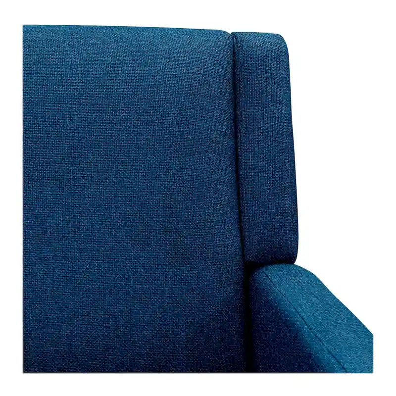 Fauteuil d'appoint moderniste minimaliste rembourré gris, ressorts sinueux, cadre en bois massif
