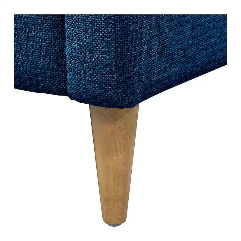 Fauteuil d'appoint moderniste minimaliste rembourré gris, ressorts sinueux, cadre en bois massif