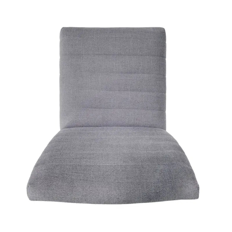 Chaise de salle à manger capitonnée à couture verticale du milieu du siècle avec pieds évasés en noyer