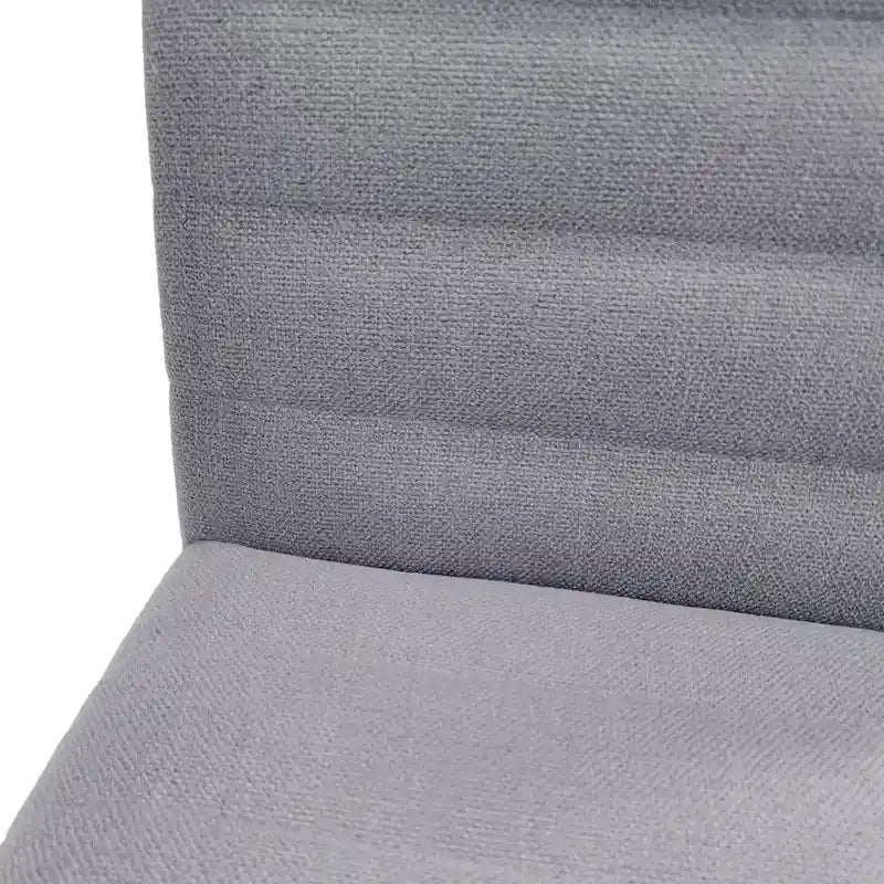Chaise de salle à manger capitonnée à couture verticale du milieu du siècle avec pieds évasés en noyer