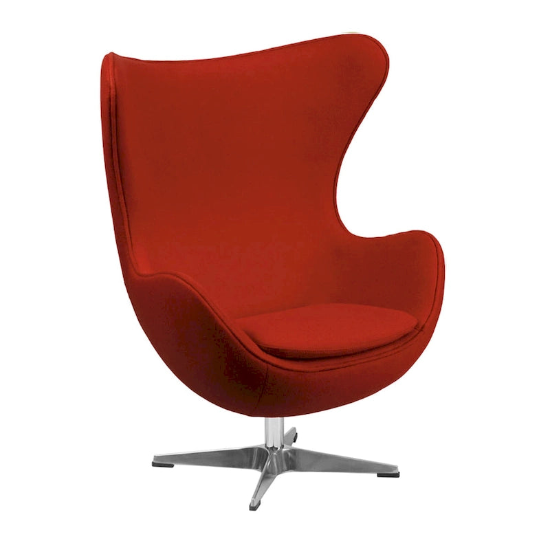 Fauteuil pivotant inclinable Mid-Century en tissu de laine sarcelle, coque ABS, base chromée