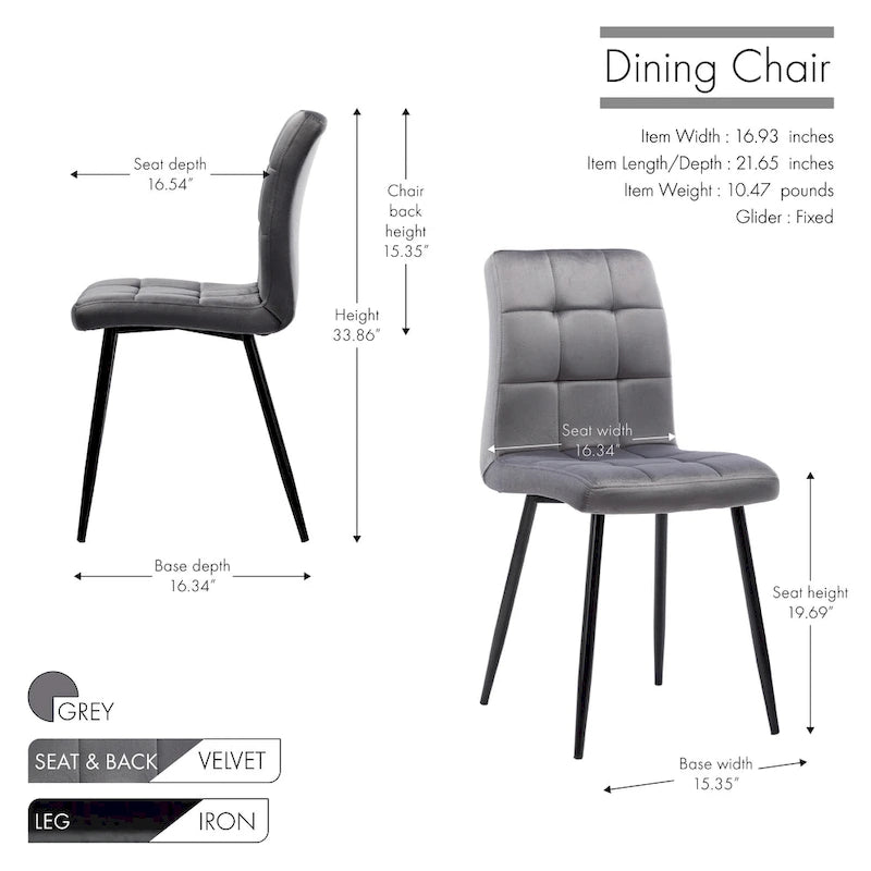Chaise de salle à manger mi-siècle en velours rose capitonnée pieds en fer inclinés