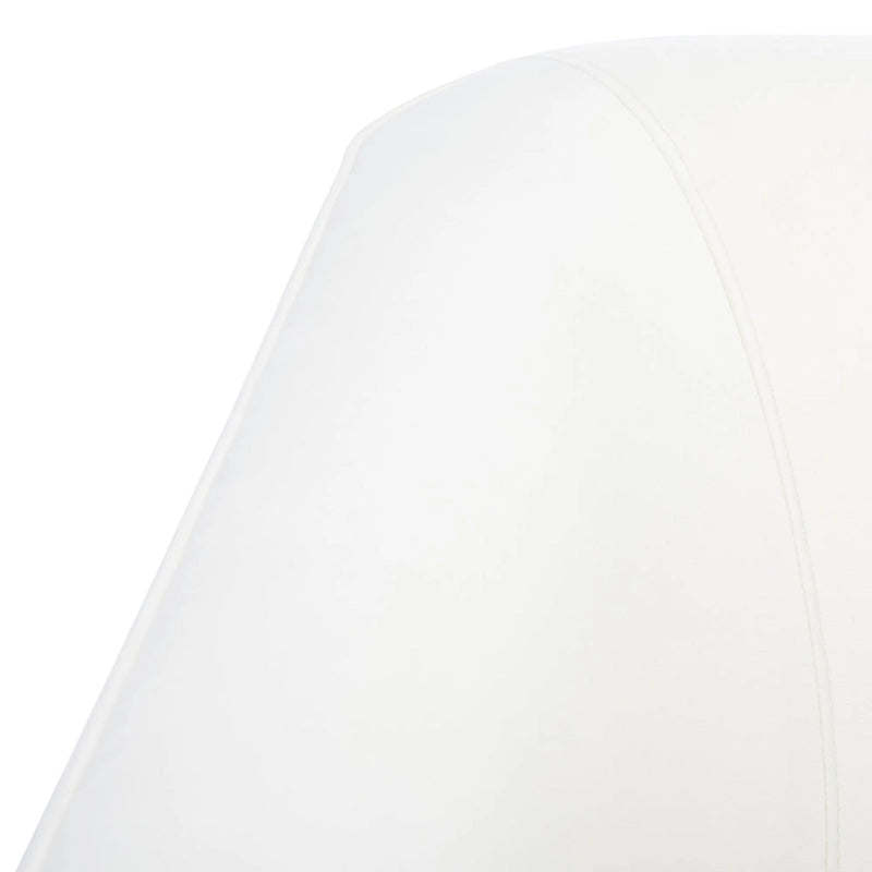 Fauteuil d'appoint pivotant en velours crème Piètement noir Silhouette incurvée contemporaine