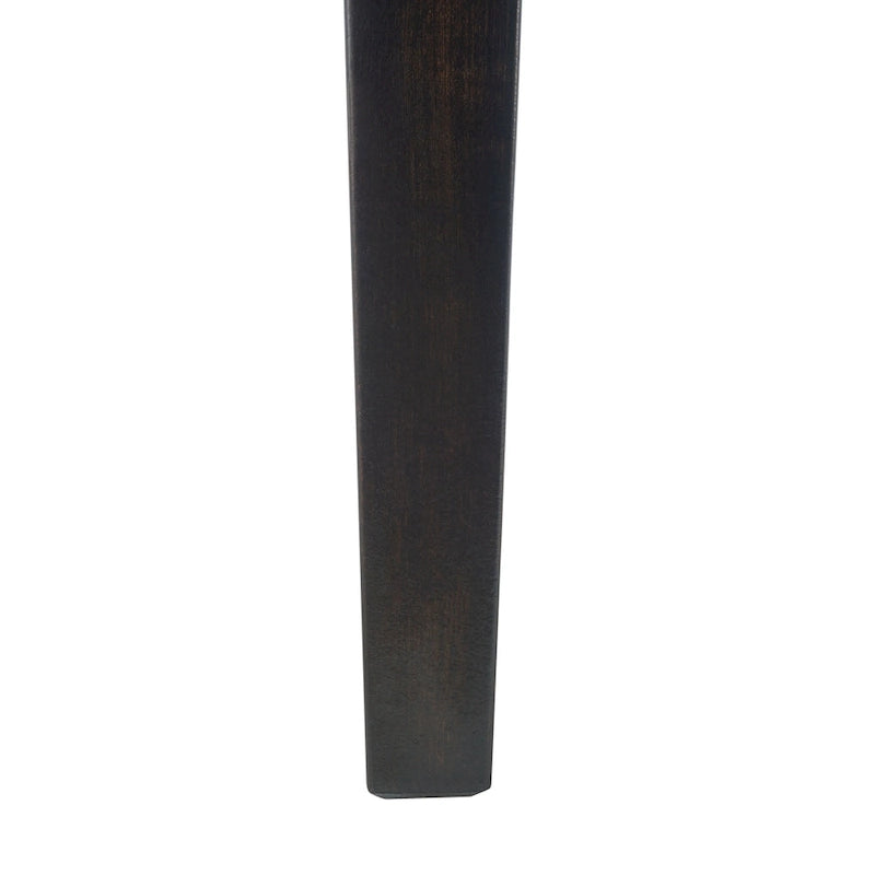 Chaise de salle à manger bistrot française en lin marron foncé, pieds cabriole, cadre en bois sculpté