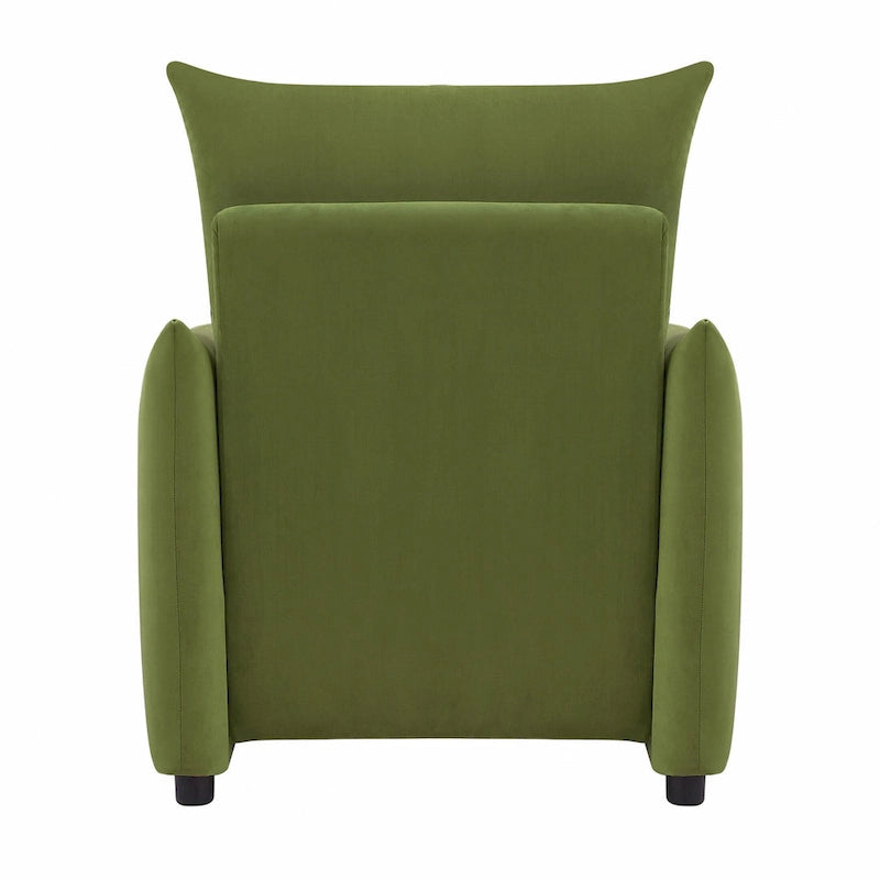 Fauteuil d'appoint moderne discret en tissu blanc cassé avec coussin de 84 cm de profondeur