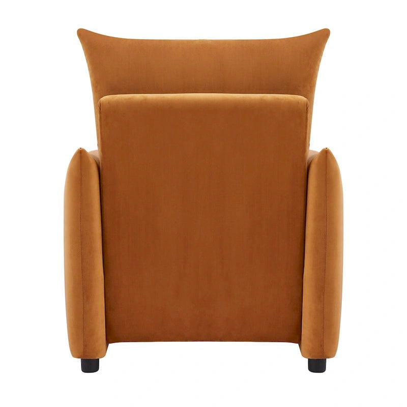 Fauteuil d'appoint moderne discret en tissu blanc cassé avec coussin de 84 cm de profondeur