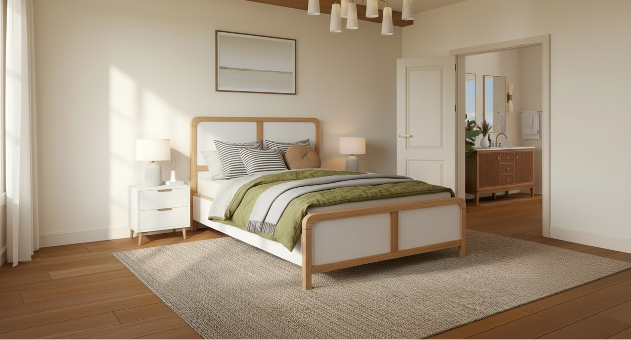 Wide Angle Bedroom Scene